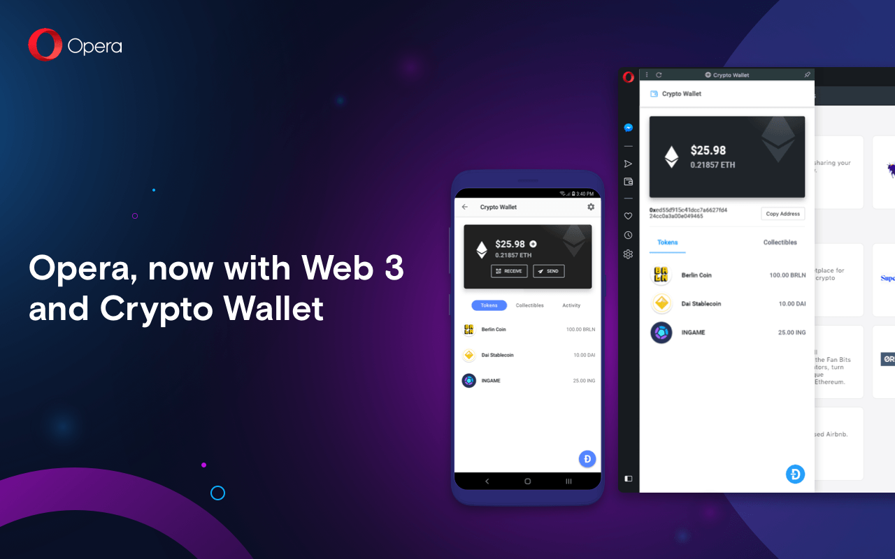 Opera browser crypto wallet