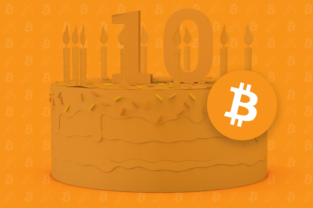 Bitcoin 10th birthday cake
