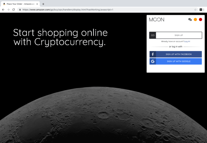 Moon - shop amazon with cryptocurrency