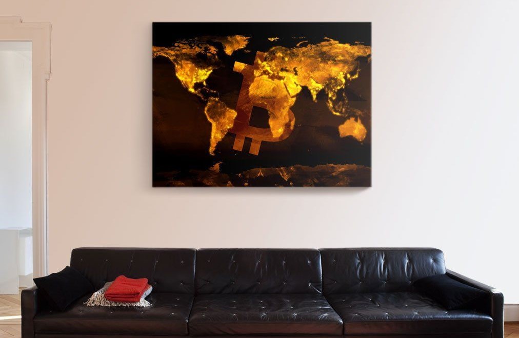 Bitcoin Black Marble Series by Epik Canvas - BitLift shopping with cryptocurrency